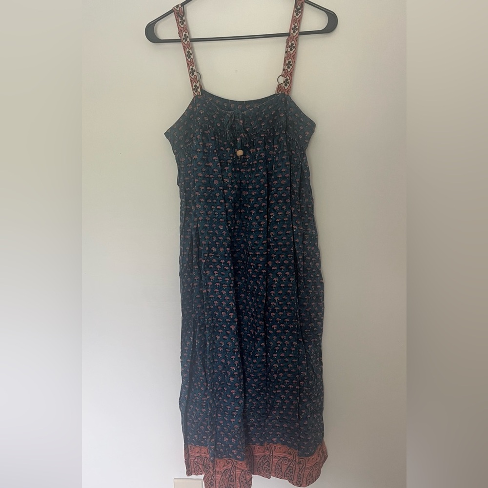 Natural Life Blue and Pink Maxi Dress Size Medium